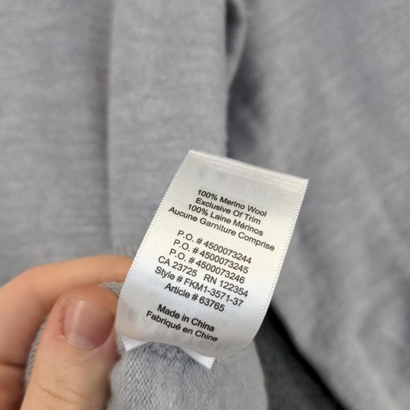 Babaton Women's Pullover Knit Sweater Gray Medium Raglan Sleeve Merino Wool - Picture 10 of 13